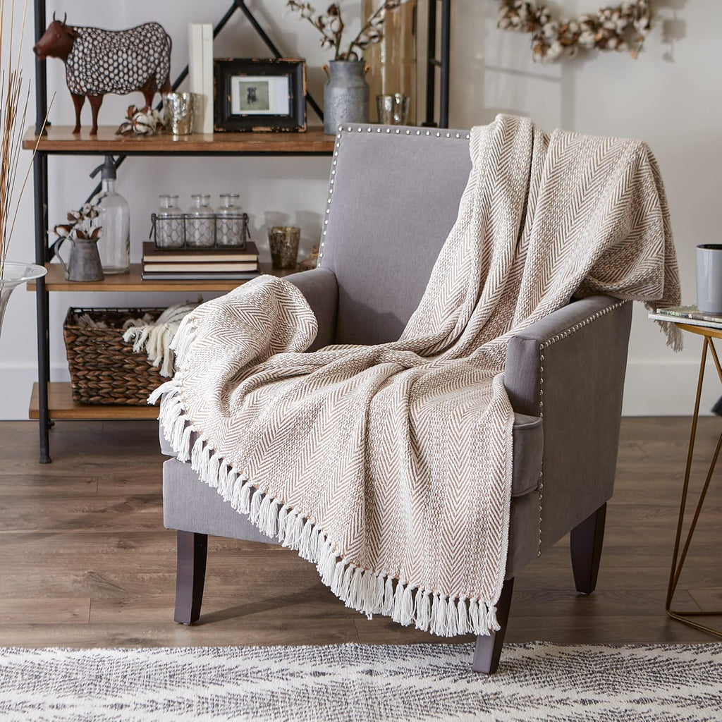Beige Throw Pillow — 60" - View 5