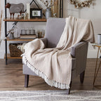 Beige Throw Pillow — 60" - View 5