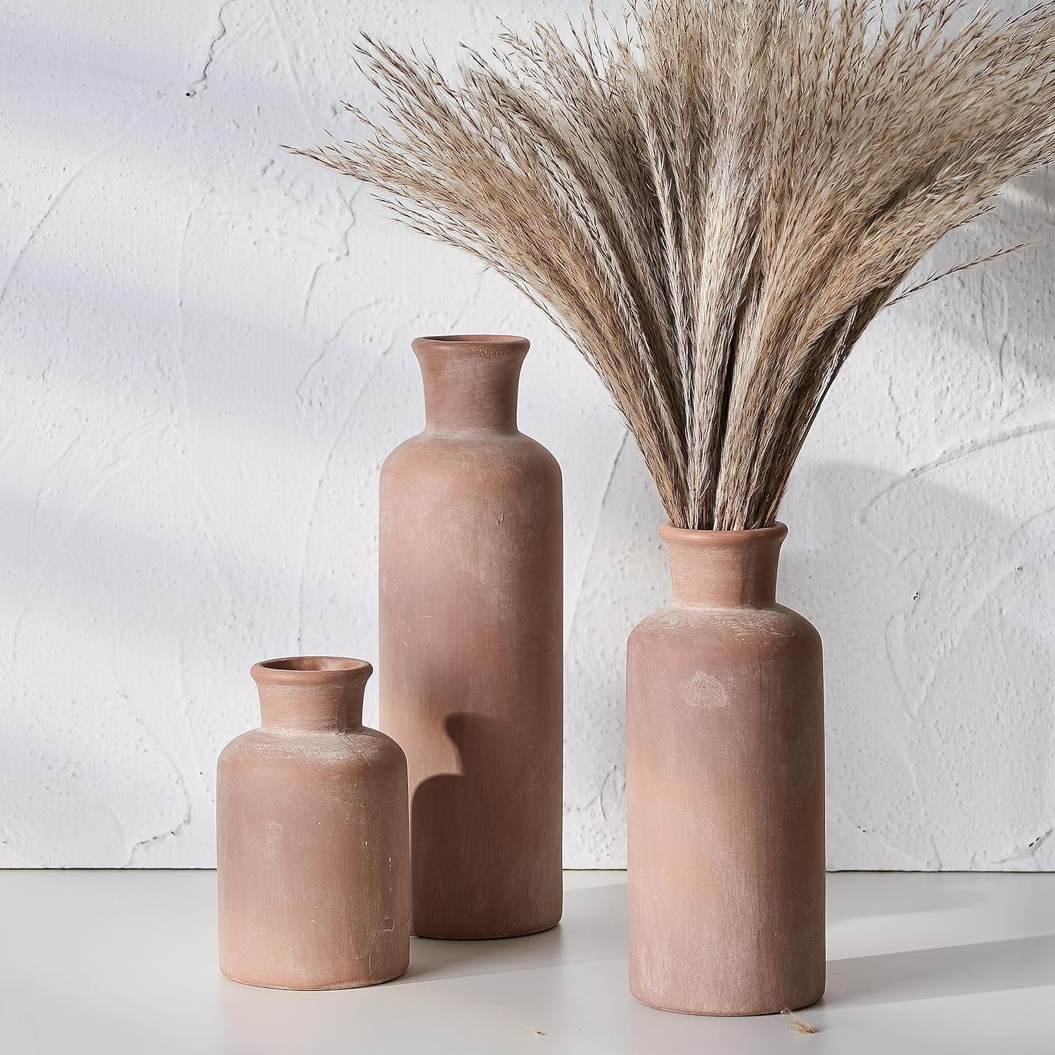 Farmhouse Orange Vase Set — 5" — Terracotta