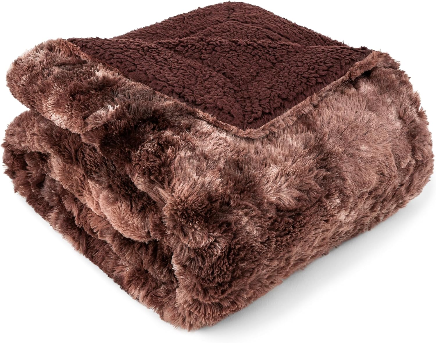 Beige Throw Pillow — 80" — Brown