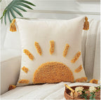 Tufted Boho Fabric Throw Pillow Cover — 20" — 1