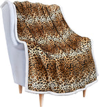 Beige Throw Pillow — 50" — Cheetah