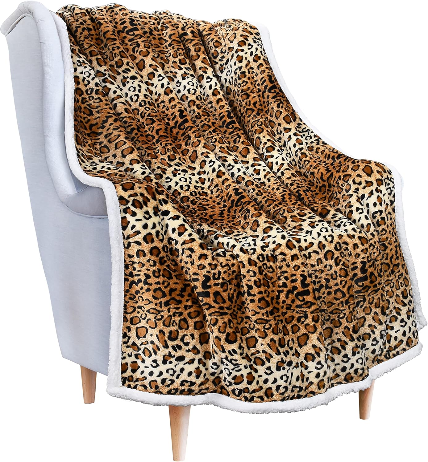 Beige Throw Pillow — 50" — Cheetah