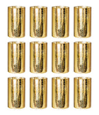 Luxe Gold Pillar Candle — Set of 12