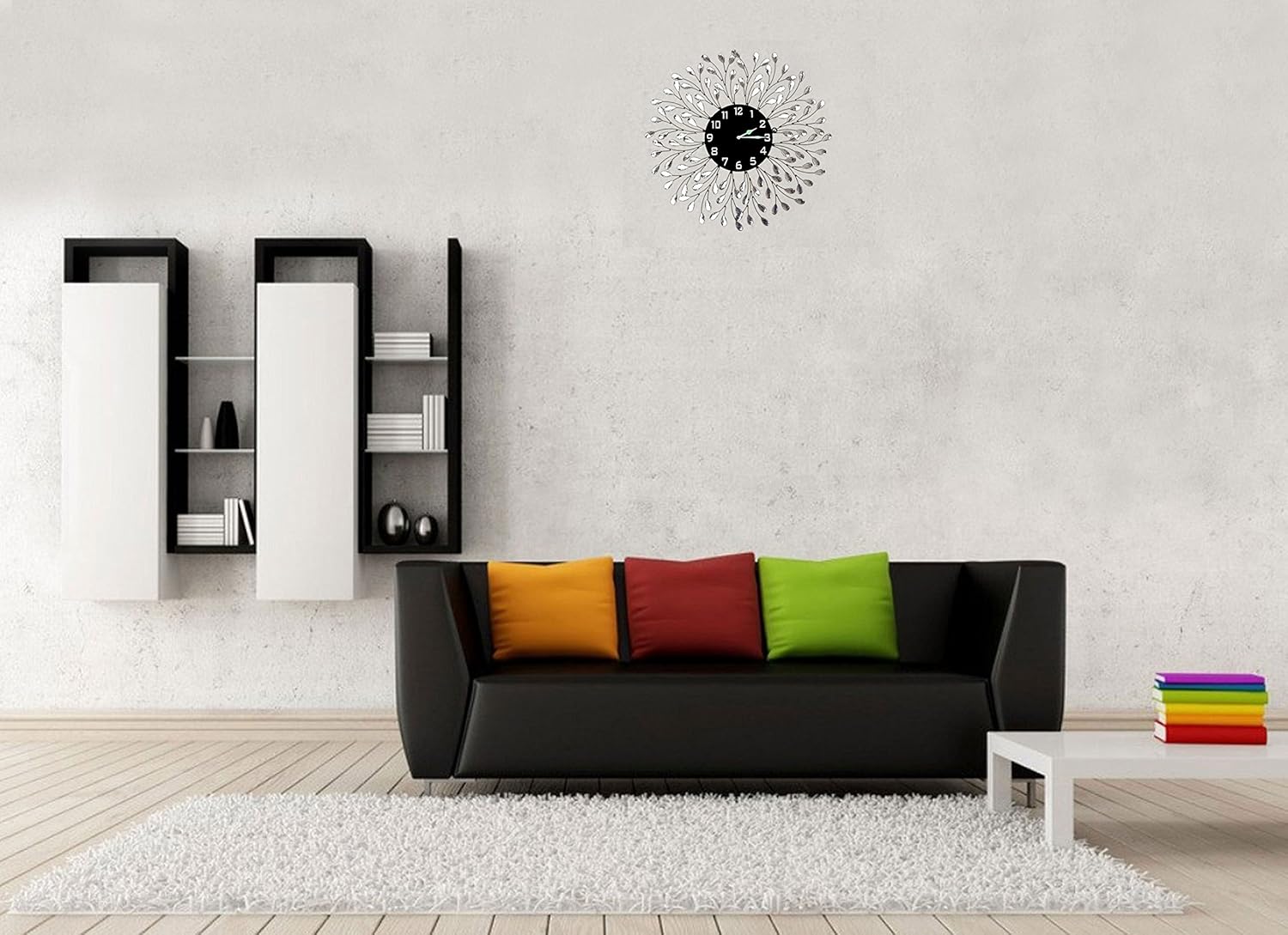 Luxe Black Wall Clock — 25" - View 3
