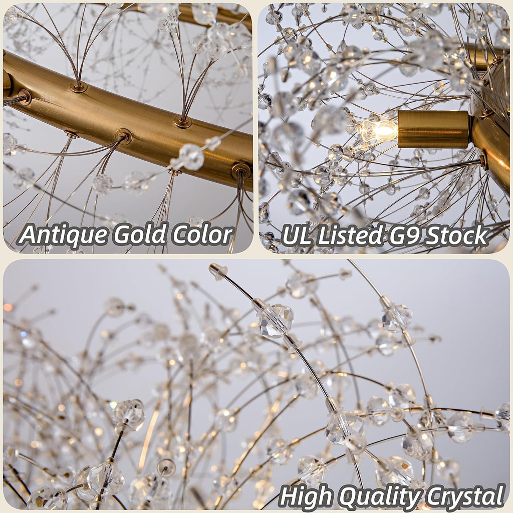 Round Luxe Gold Chandelier — 6-Light - View 6