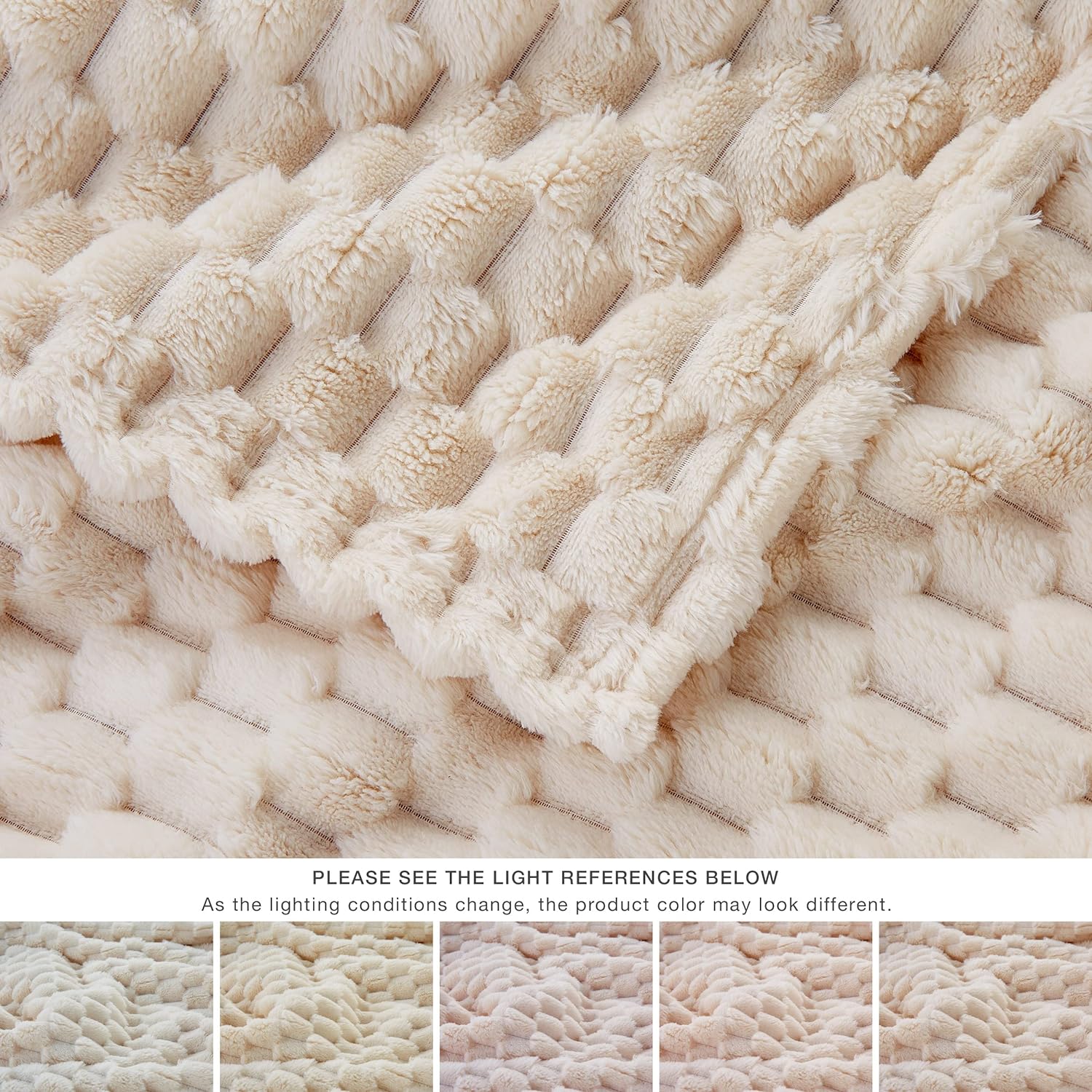 Beige Throw Pillow — 50" - View 6