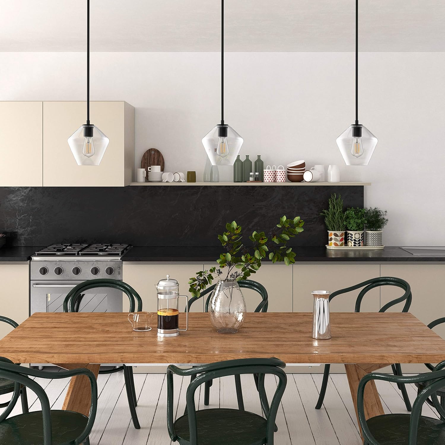 Farmhouse Black Pendant Light - View 4