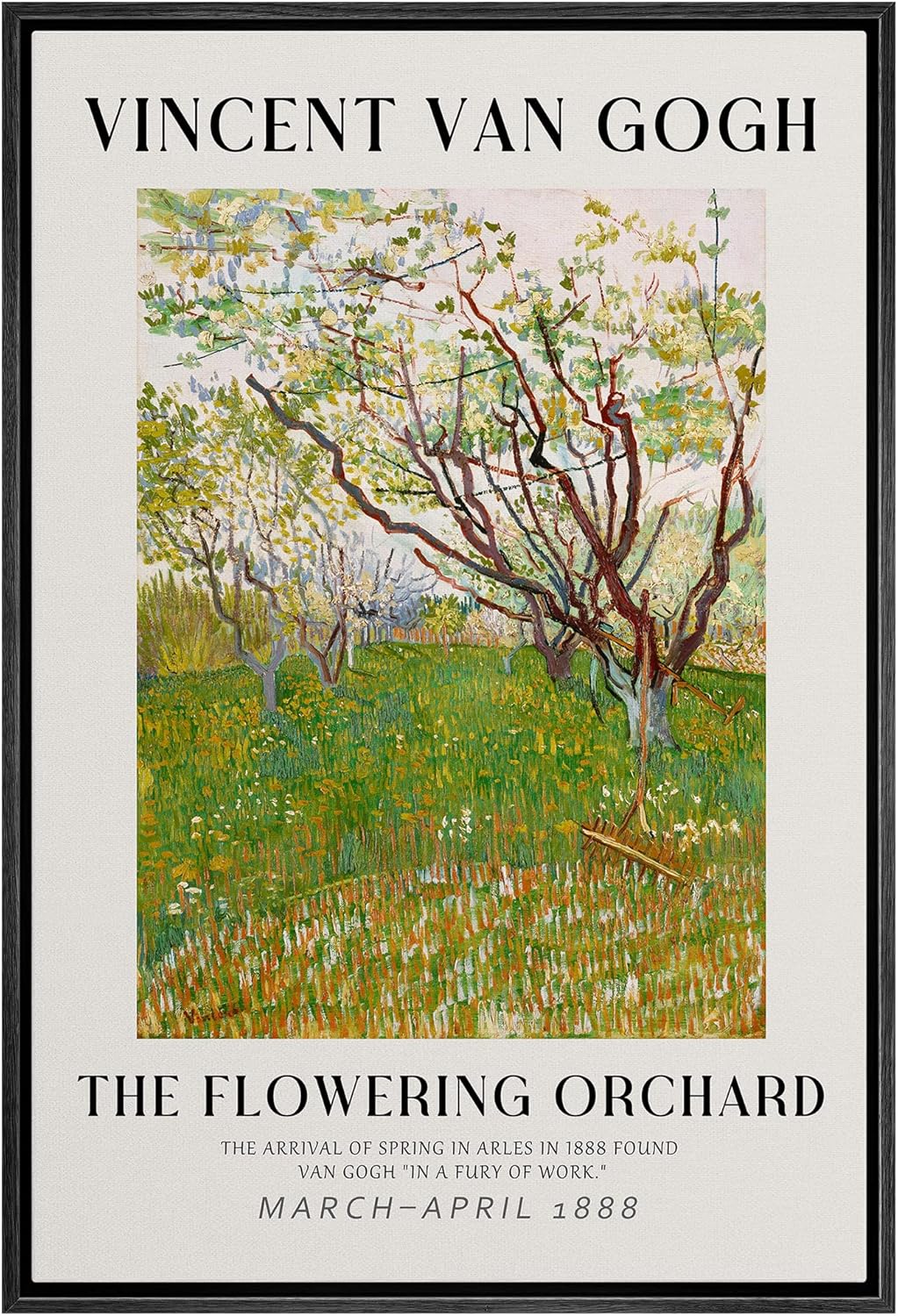 Framed Farmhouse Green Wall Art — 16" — 24"L x 16"W
