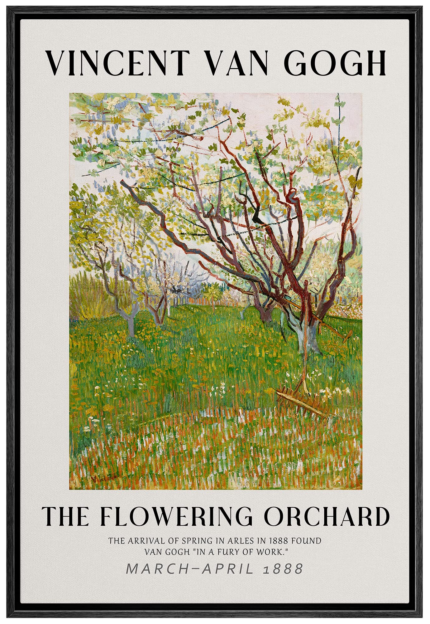 Framed Farmhouse Green Wall Art — 16"