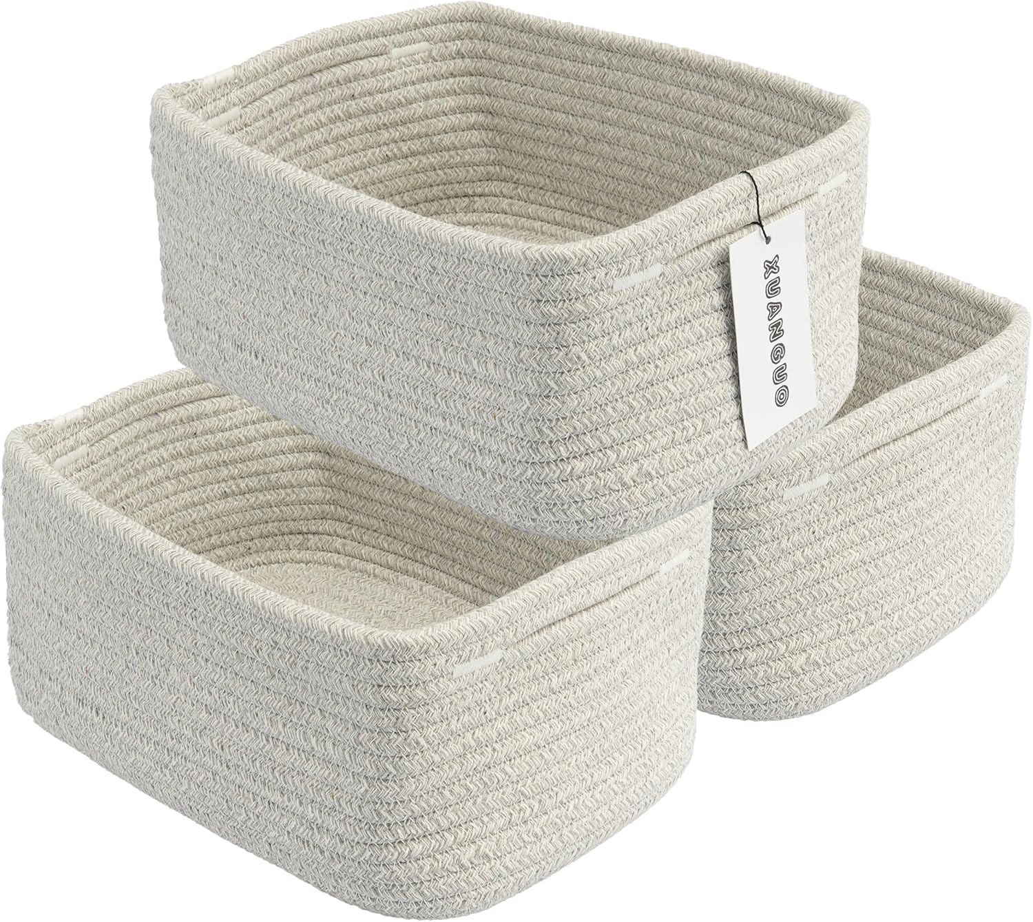 Boho Beige Storage Basket — grey