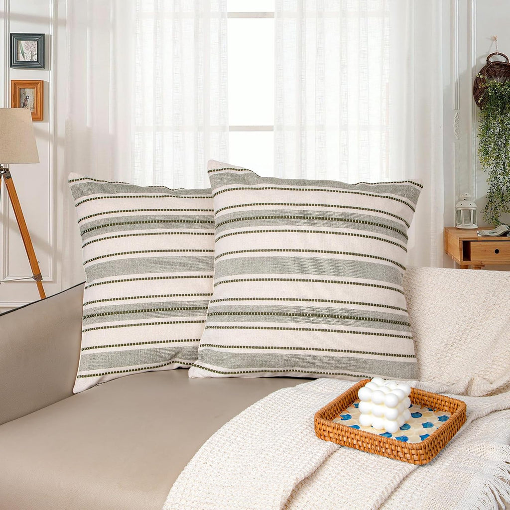 Boho Fabric Throw Pillow Cover — 18" - View 8