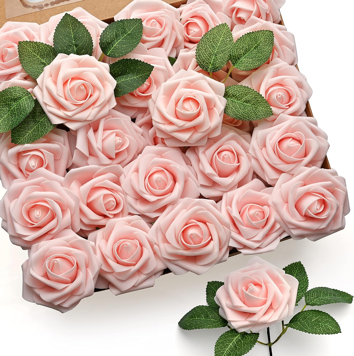 Beige Artificial Flowers — Blush Pink