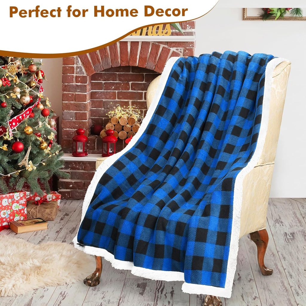 Blue Throw Pillow — 50" - View 3