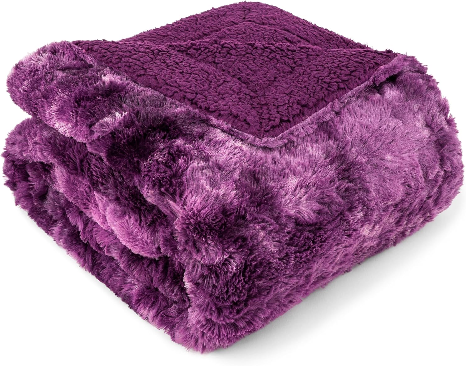 Beige Throw Pillow — 80" — Purple