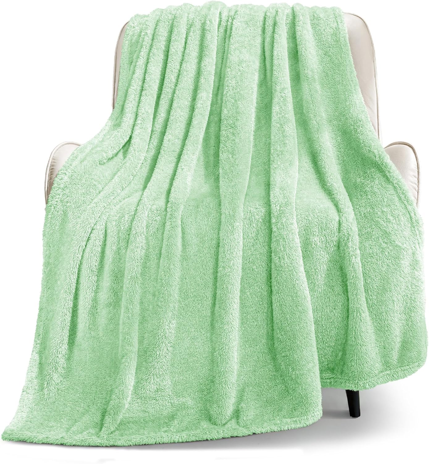 Black Throw Pillow — 70" — Light Green