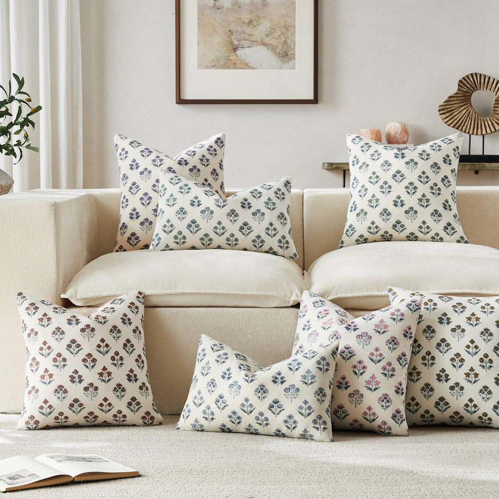 Boho Blue Pillow Cover — 18" - View 7