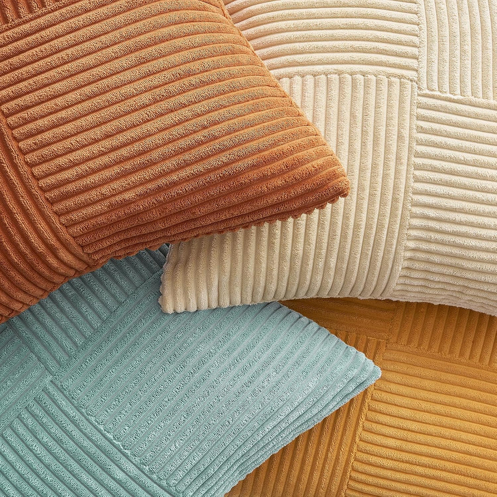 Velvet Boho Beige Throw Pillow Cover — 20" - View 7