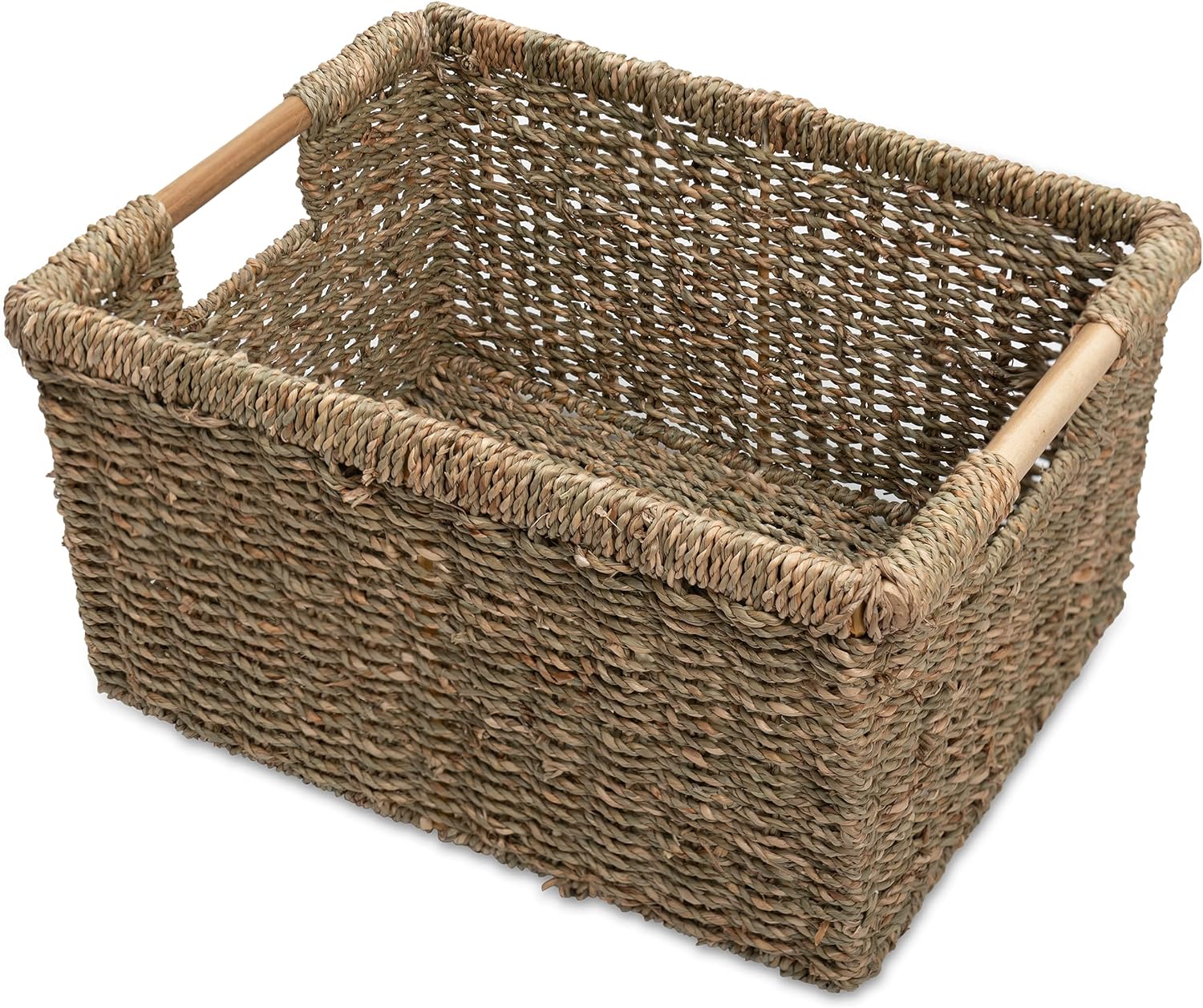Rectangular Beige Basket — 14.5" — Seagrass