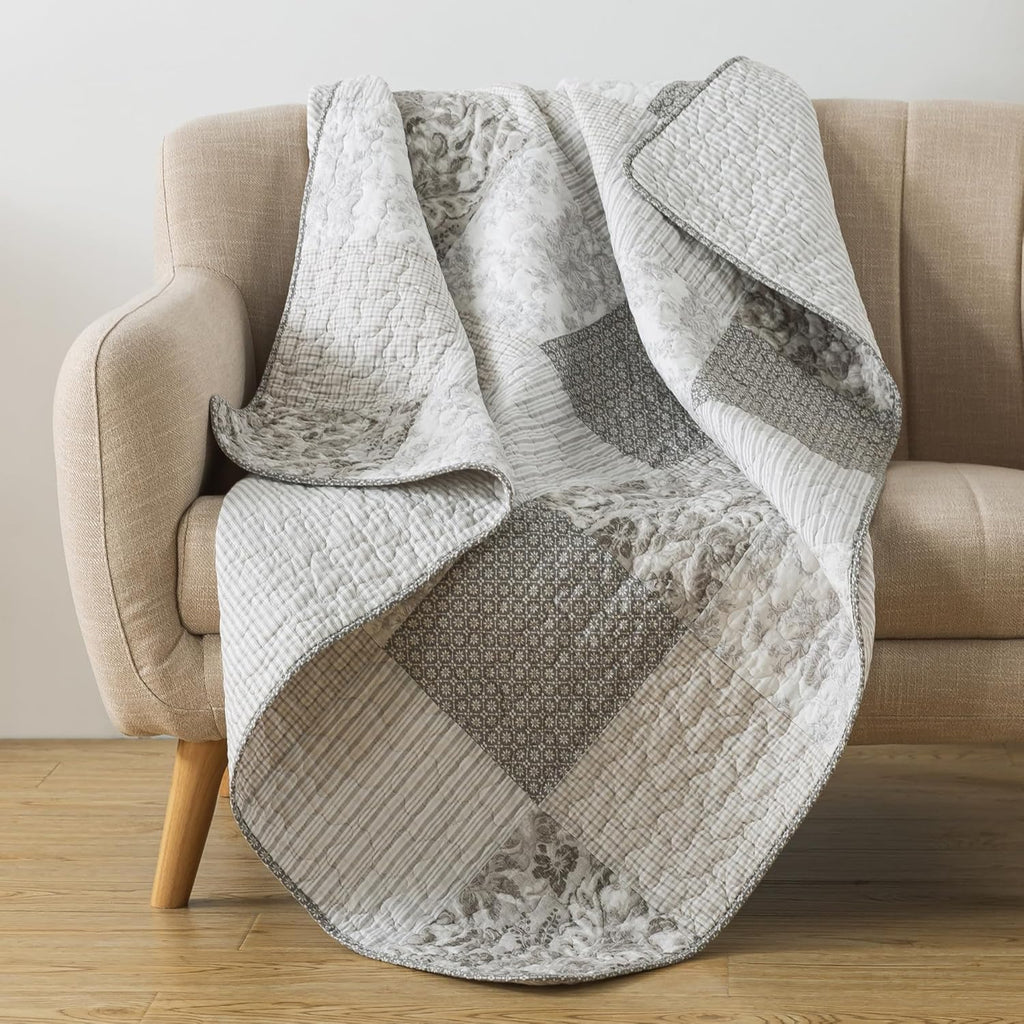 Farmhouse Blue Throw Pillow — 50" — Silver Linings