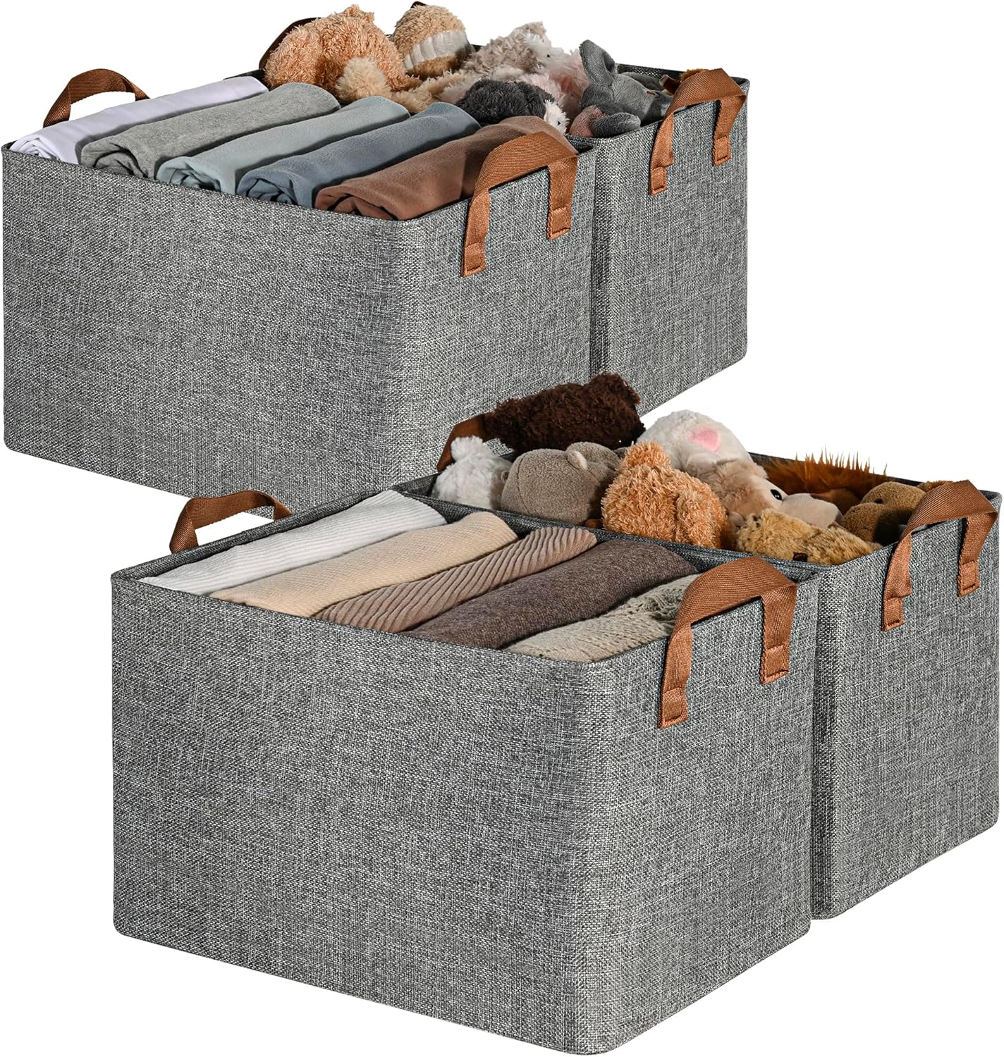 Beige Storage Bin — Extra Large - 4 Pack