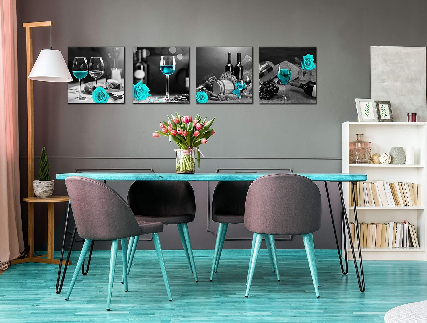 Framed Modern Green Wall Decor — 14" - View 3