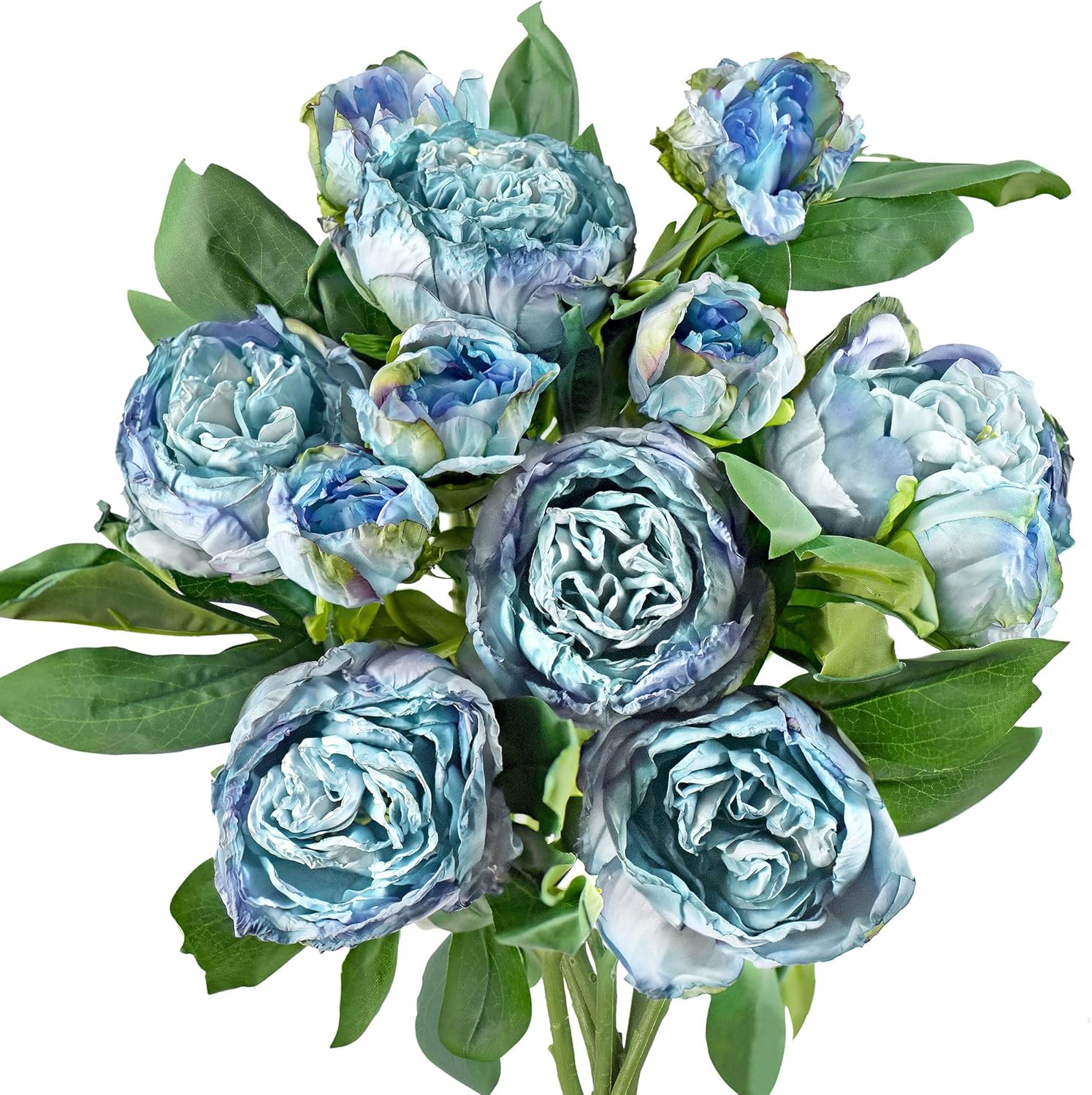 Vintage Blue Artificial Plant — Dusty Blue (6 Stems)