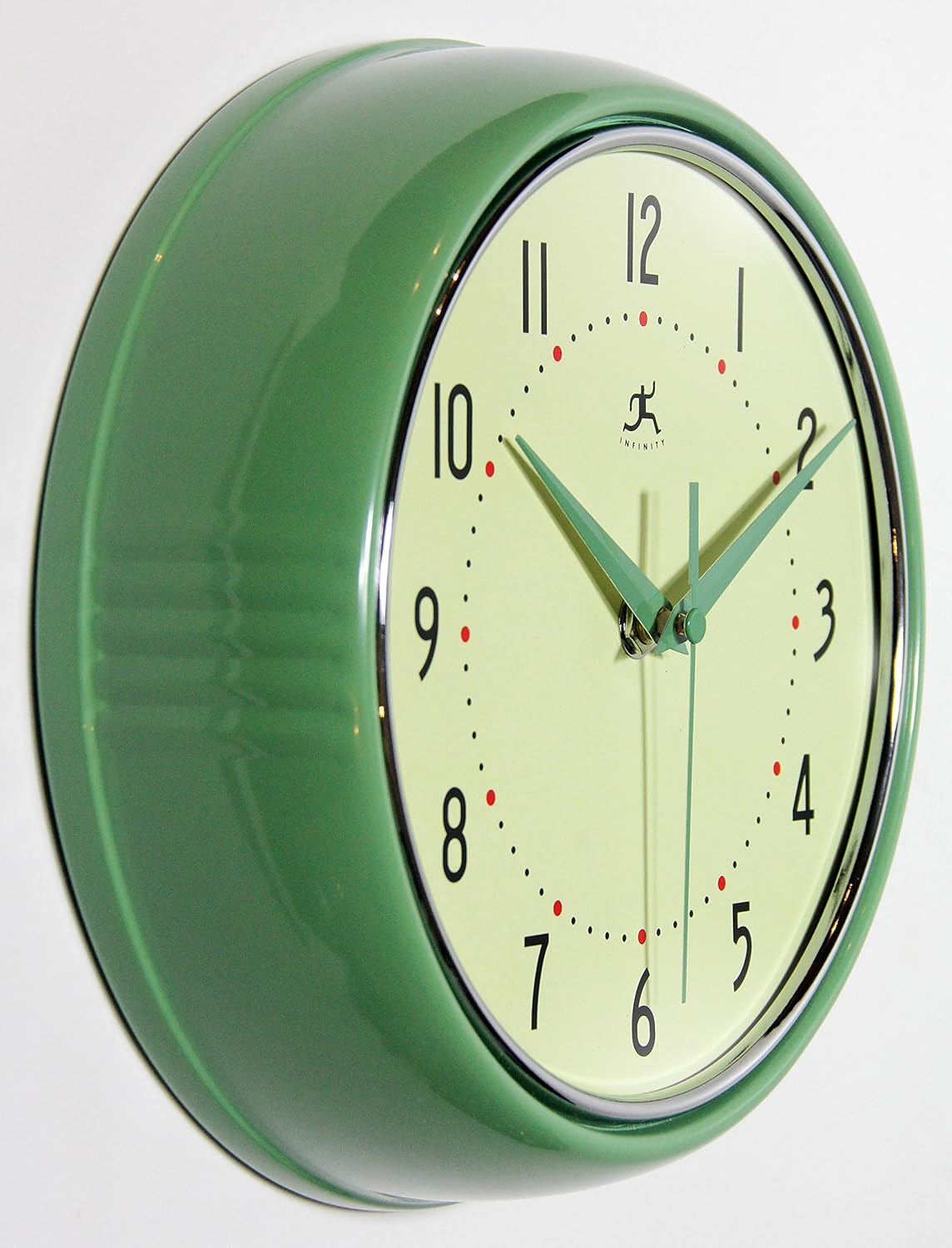 Mid-Century Black Wall Clock — 9" - View 2
