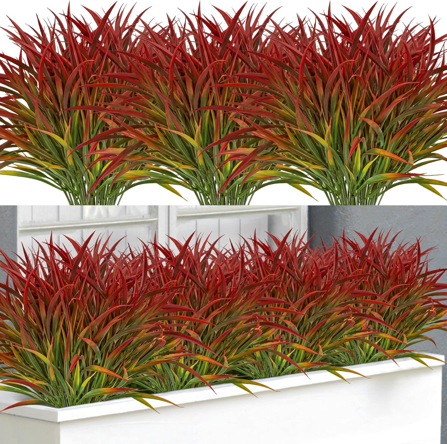 Farmhouse Green Artificial Plant — Red