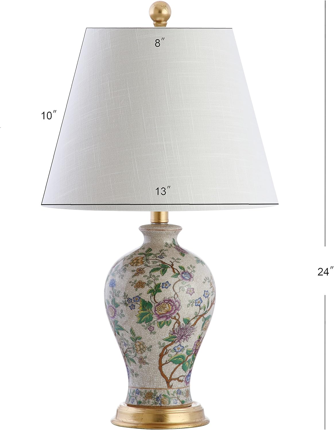 Linen Farmhouse Blue Bedside Lamp — 24" - View 3