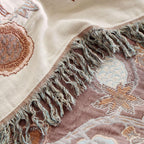 Boho Blue Throw Pillow — 90" - View 7