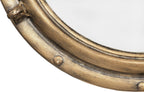 Round Luxe Brown Wall Mirror - View 7