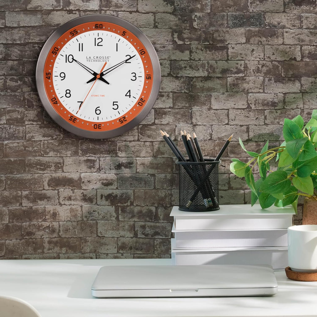 Mid-Century Black Wall Clock — 10" - View 7