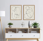 Linen Modern Beige Canvas Wall Art — 18x24 - View 4