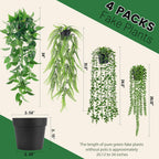 Boho Black Artificial Plant - View 3