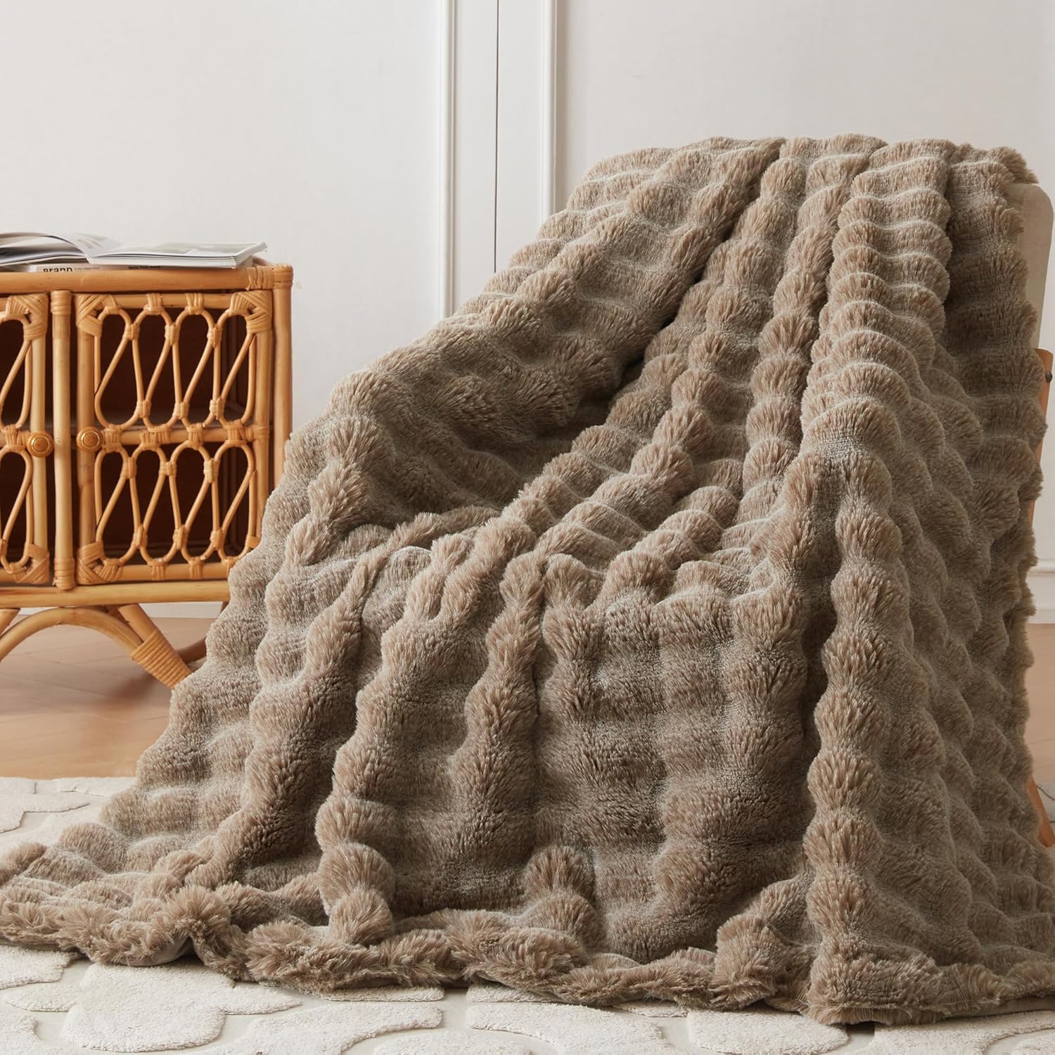 Beige Throw Pillow — 60" — Cationic Brown