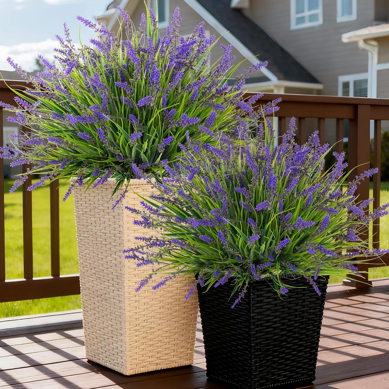 Brown Faux Plant — Purple-24 Pcs