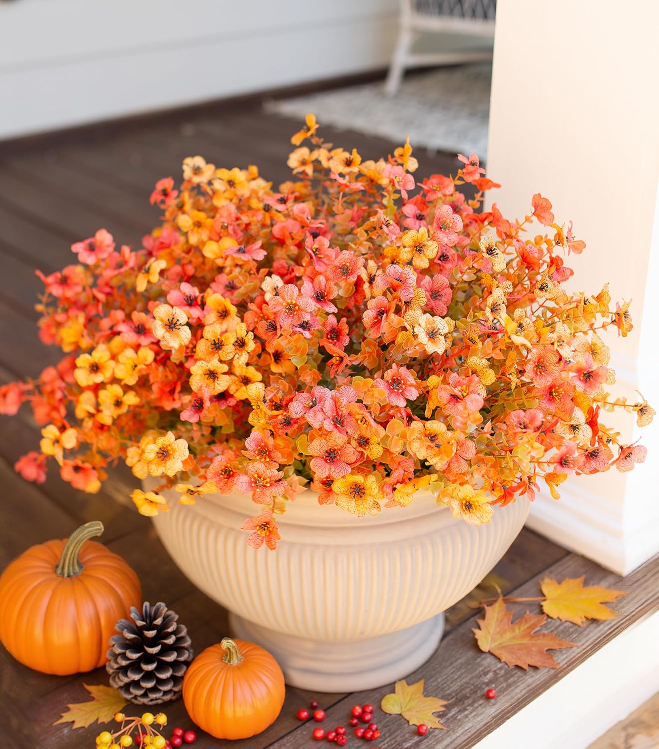 Beige Artificial Flowers — F Orangeyellow