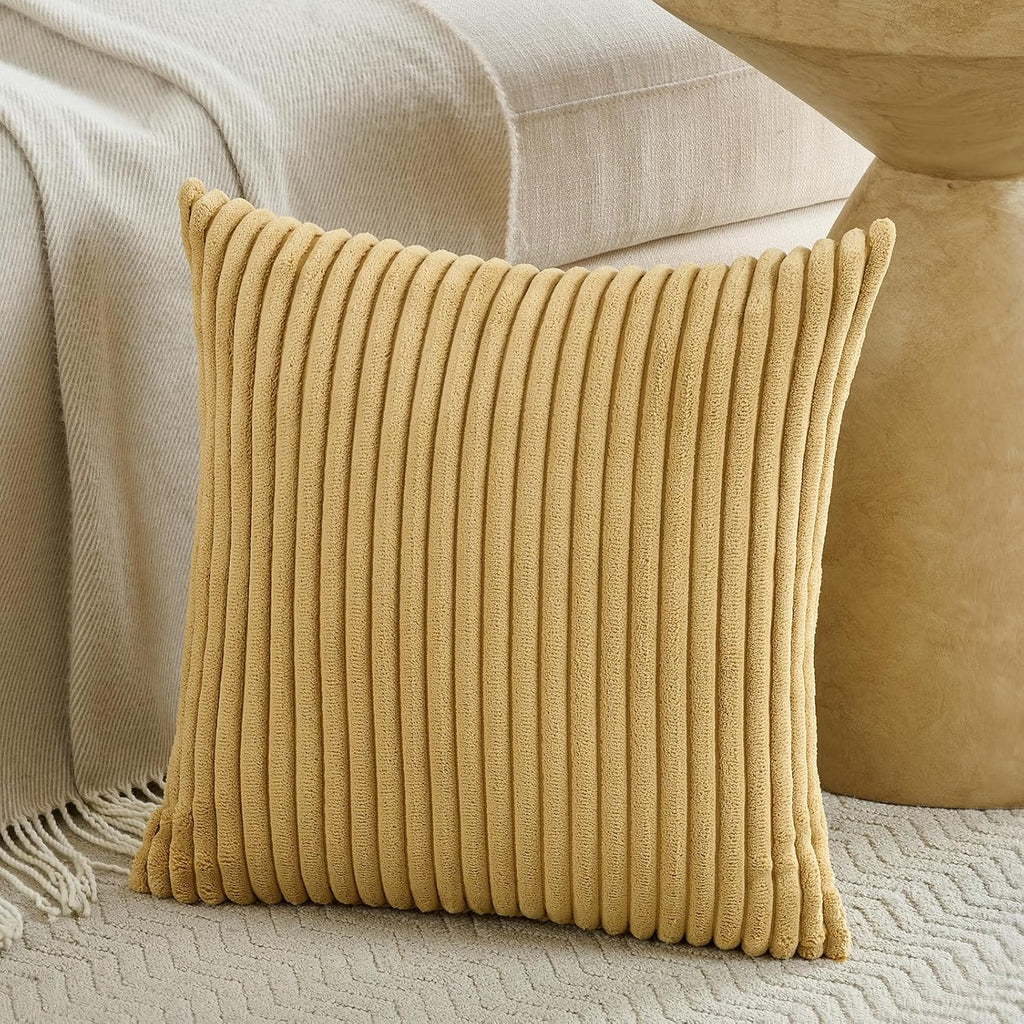 Boho Beige Throw Pillow Cover — 18" - View 2