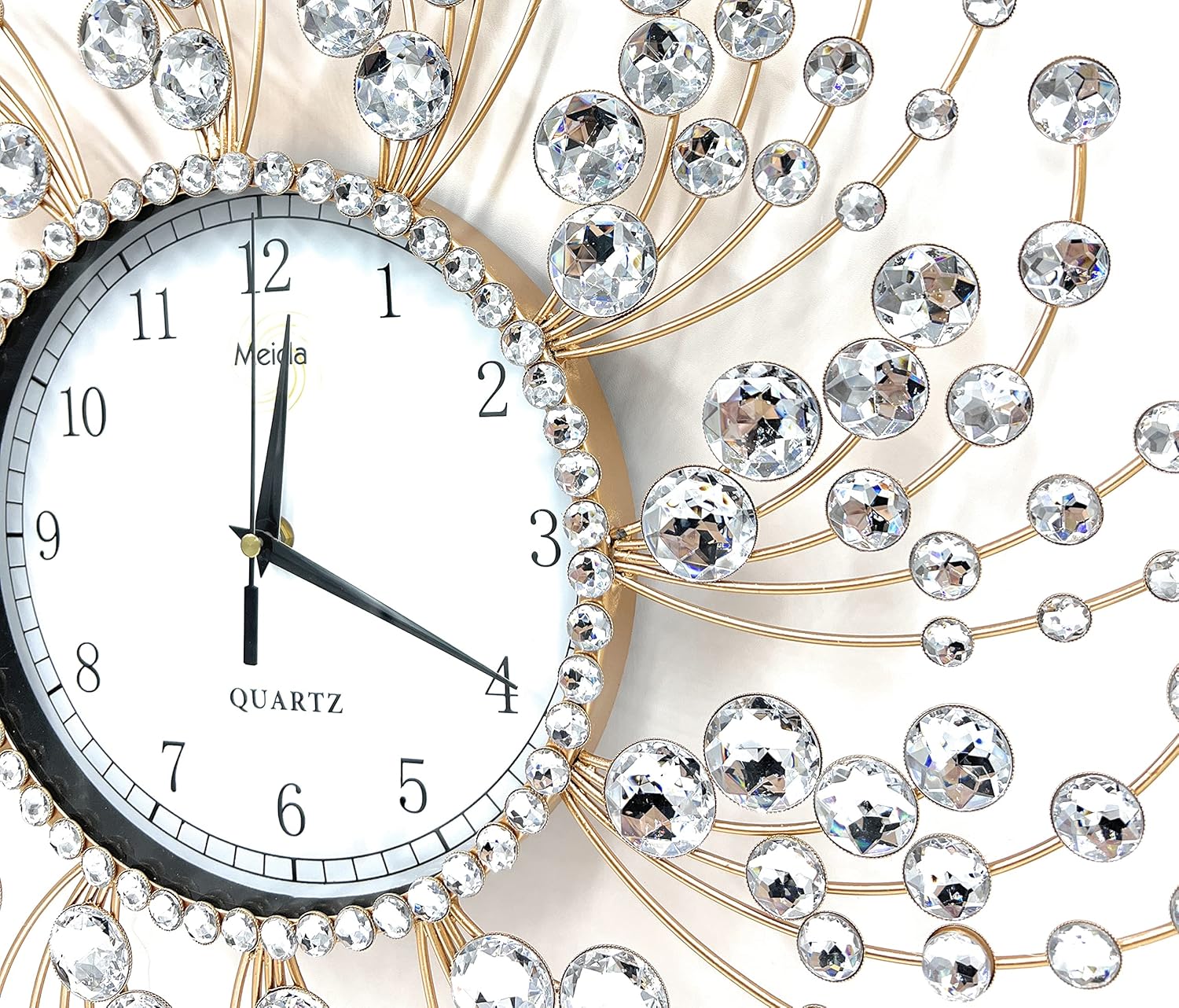 Battery Operated Luxe Glass Wall Clock - View 4