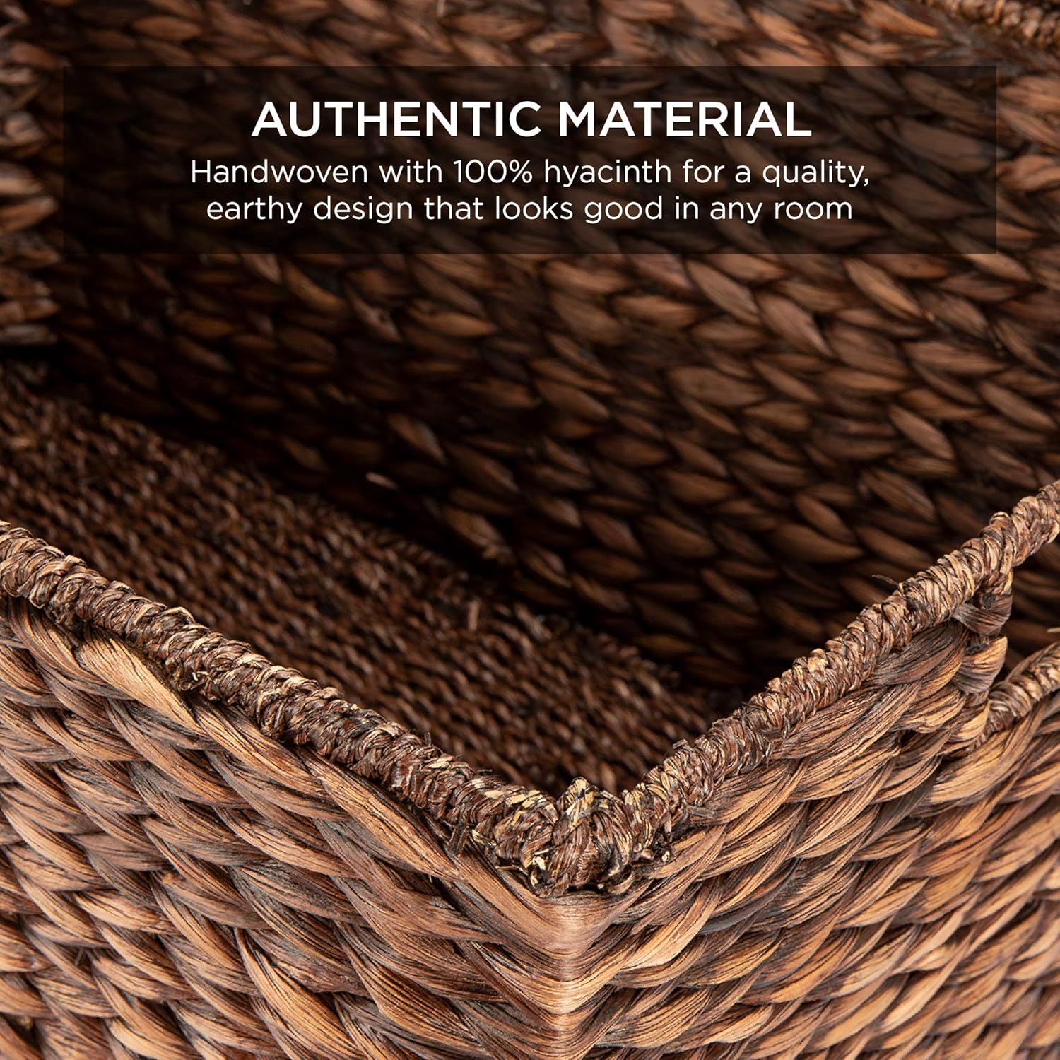 Oversized Boho Rattan Storage Basket — Set of 2 - View 4