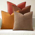Velvet Boho Beige Throw Pillow Cover — 18"
