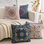 Velvet Boho Blue Throw Pillow Cover — 18" - View 7
