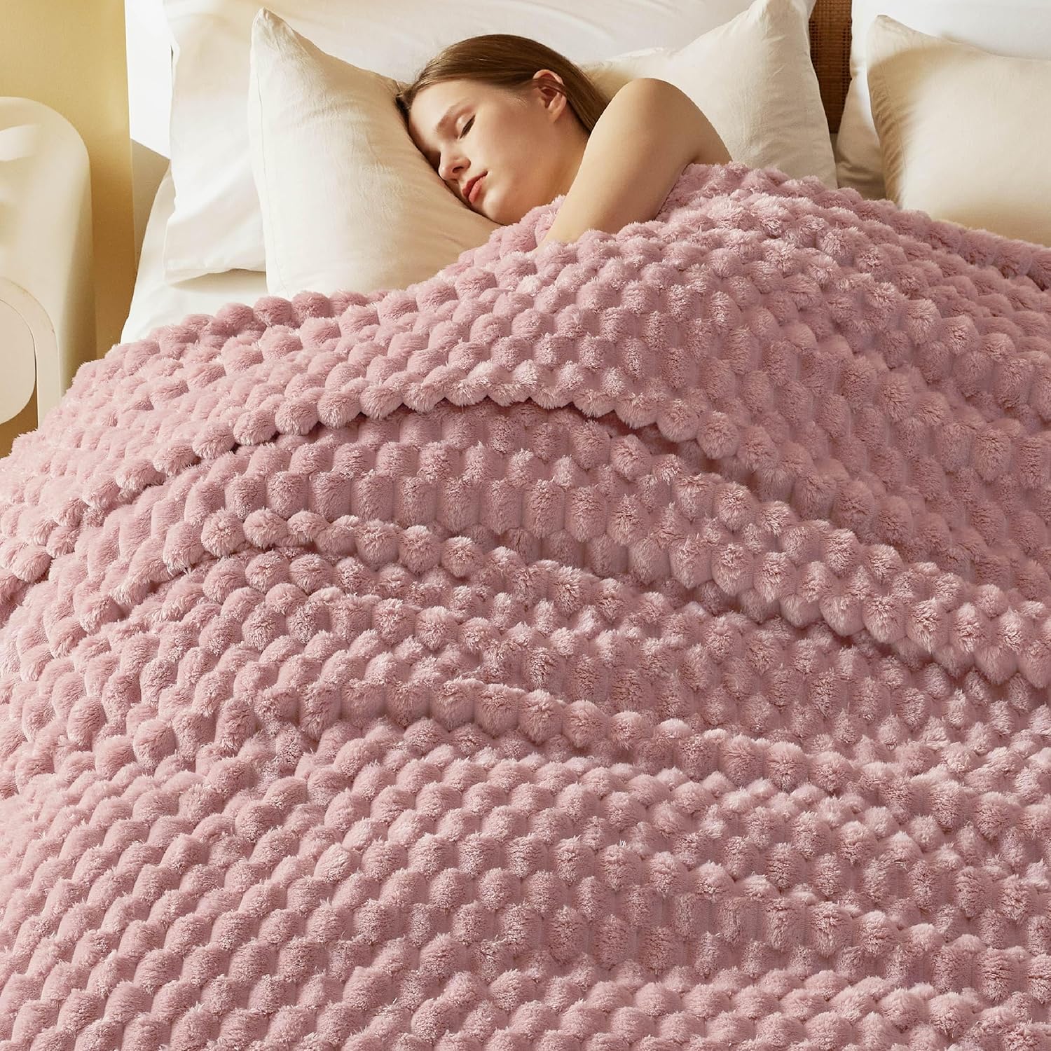 Beige Throw Pillow — 50" — 08 - Dusty Rose
