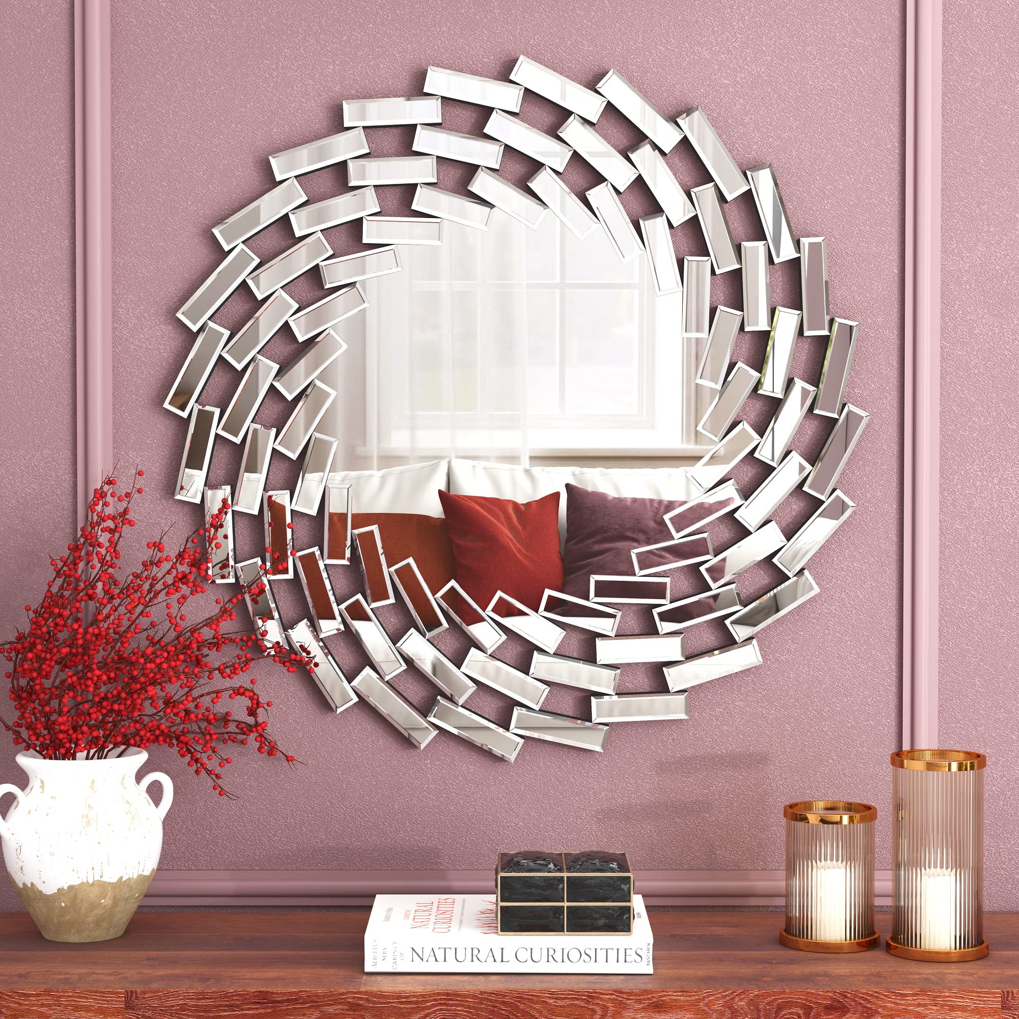 Beveled Modern Glass Wall Mirror — 31.5"