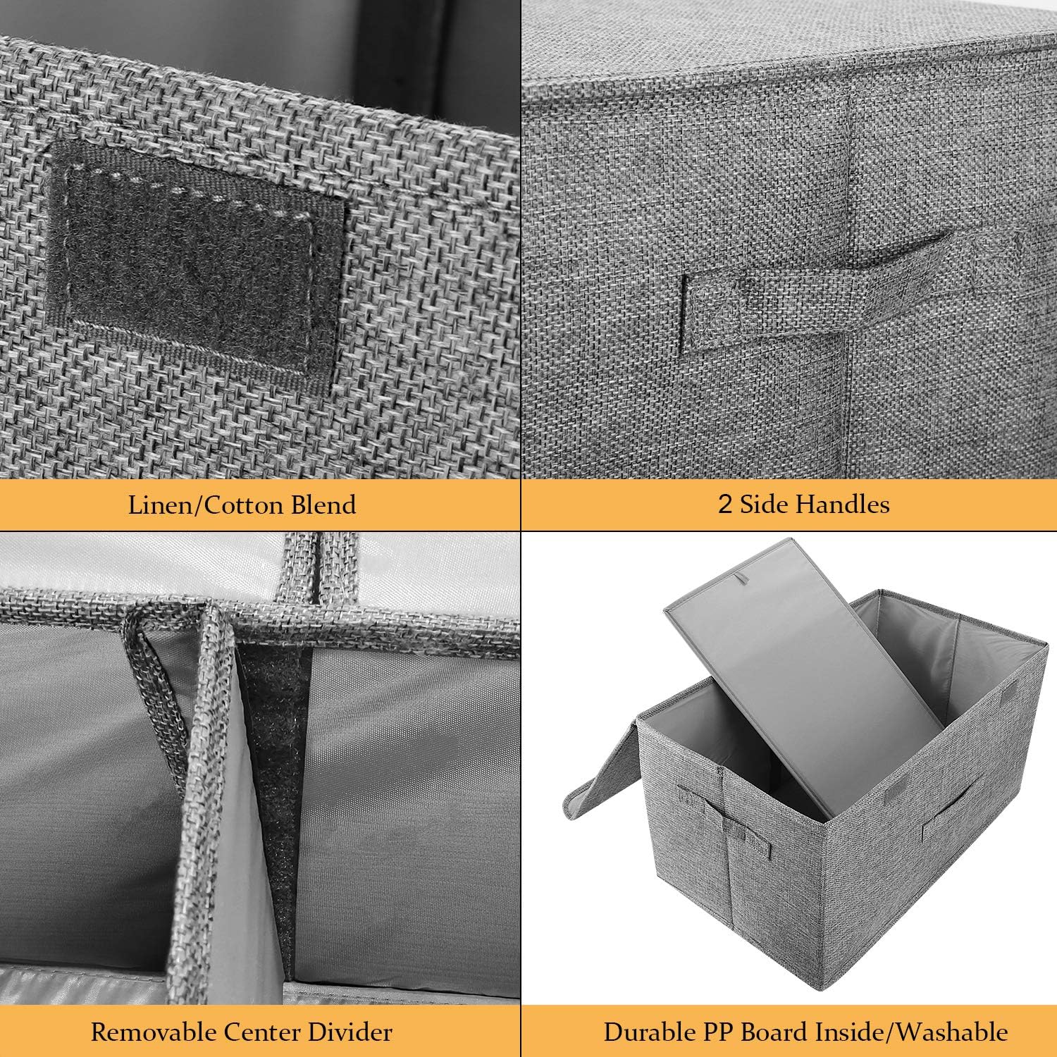 Linen Beige Storage Bin - View 2