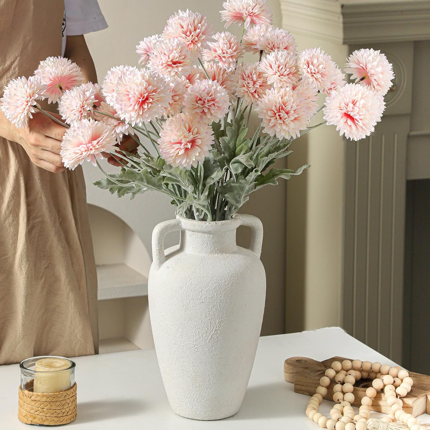 Farmhouse Ceramic Flower Vase — 41" - View 4