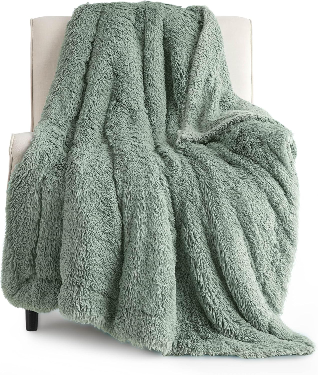Beige Throw Pillow — 50" — 12- Sage Green