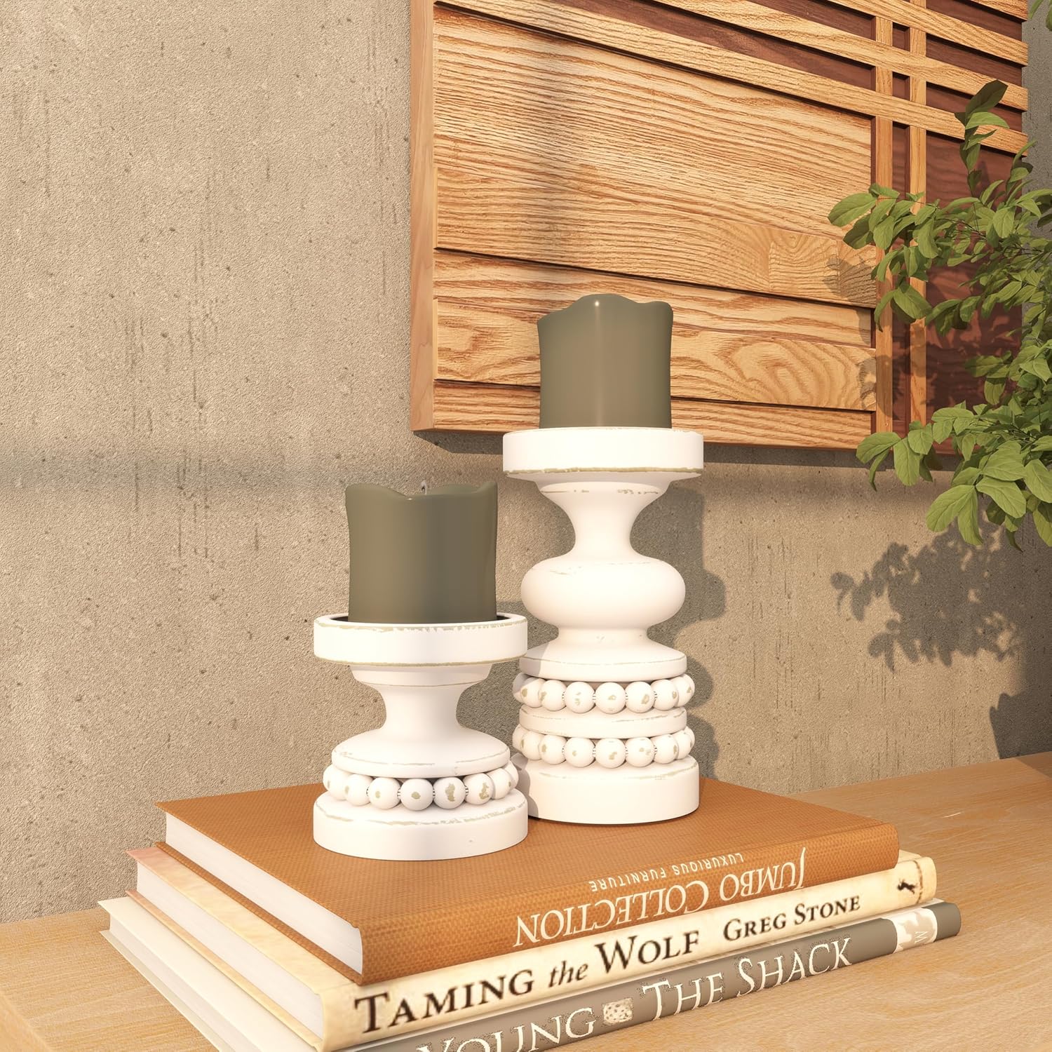 Brown Pillar Candle — 8" - View 8