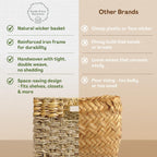 Boho Rattan Storage Basket — 17" - View 9